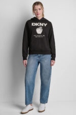 DKNY BIG APPLE RHINESTONE LOGO HOODIE - Image 4
