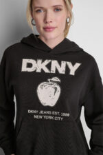 DKNY BIG APPLE RHINESTONE LOGO HOODIE - Image 3