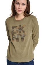 CAMO RHINESTONE LOGO SWEATER - Εικόνα 3