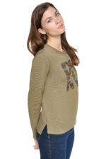 CAMO RHINESTONE LOGO SWEATER - Εικόνα 5