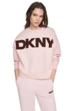 FLOCKED VARSITY LOGO SWEATSHIRT