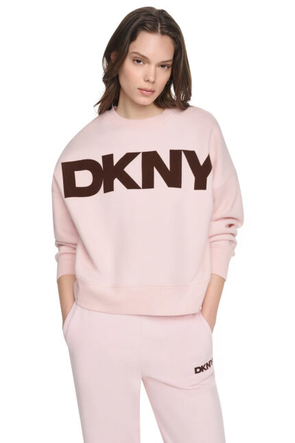 FLOCKED VARSITY LOGO SWEATSHIRT