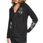 GRAFFITI RHINESTONE FULL-ZIP HOODIE