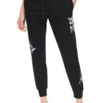 MID-RISE GRAFFITI RHINESTONE LOGO JOGGER