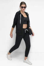 TWO-TONE LOGO DRAWSTRING HOODIE - Image 5