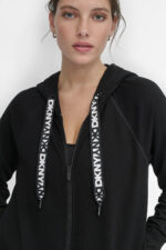 TWO-TONE LOGO DRAWSTRING HOODIE - Image 3