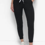 TWO-TONE HIGH-RISE LOGO DRAWSTRING SKINNY JOGGER
