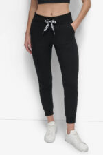 TWO-TONE HIGH-RISE LOGO DRAWSTRING SKINNY JOGGER