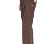 METALLIC BUBBLE HIGH-RISE STRAIGHT LEG PANT