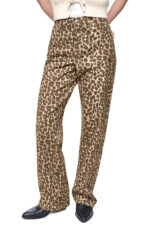 HIGH-RISE LEOPARD  WIDE LEG - Εικόνα 4