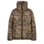 LEOPARD MIDI PUFFER