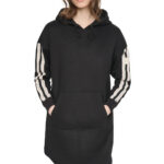 STRIPED MINI HOODIE DRESS