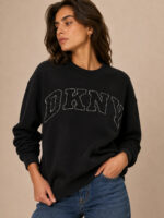 Rhinestone Logo Sweatshirt Black - Εικόνα 4