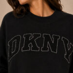 Rhinestone Logo Sweatshirt Black