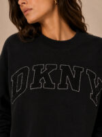 Rhinestone Logo Sweatshirt Black