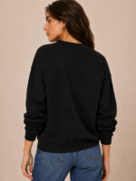 Rhinestone Logo Sweatshirt Black - Εικόνα 2