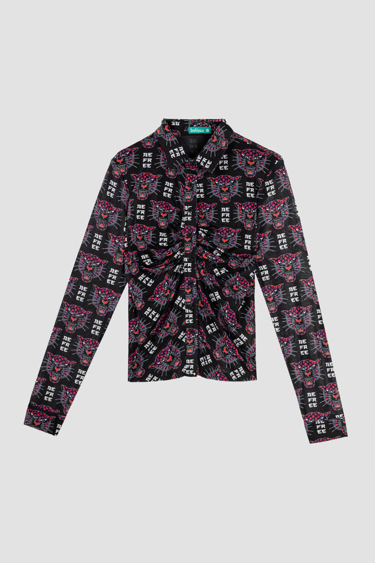 camisa-de-tul-drapeada-you-re-gonna-hear-me-roar (5) Πουκάμισο από ντραπέ τούλι- You're gonna hear me roar - Εικόνα 1