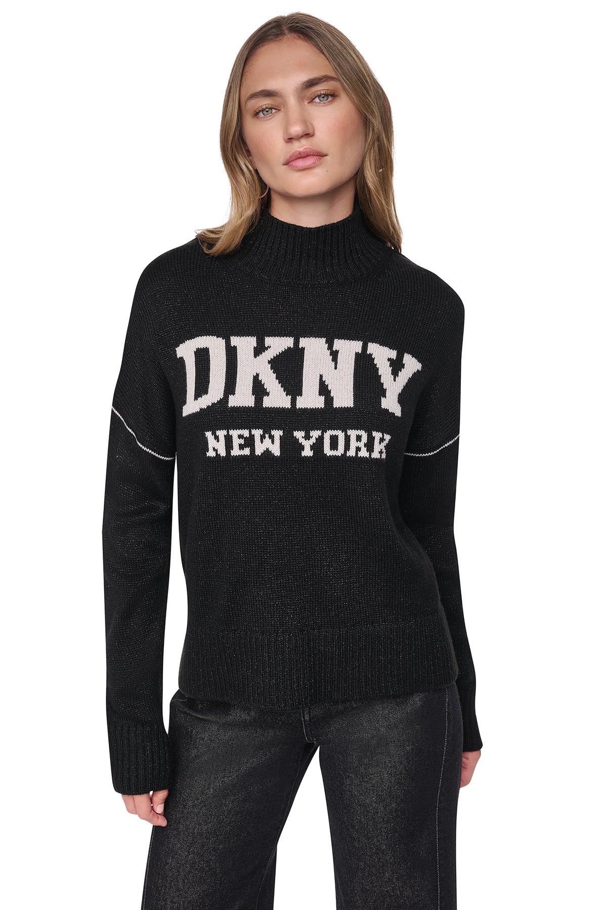 DKNYDJ16126_35_DJ6R0183_2L5_F ΠΟΥΛΟΒΕΡ ΜΕ ΖΙΒΑΓΚΟ ΚΑΙ ΛΟΓΟΤΥΠΟ - Image 1
